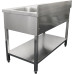 Évier Professionnel Inox 1500x700x950mm 1 bac à droite 1 tiroir Crédence | Adexa DSA150701DR