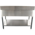 Évier Professionnel Inox 1200x700x950mm 1 bac à droite 1 tiroir Crédence | Adexa DSA120701DR