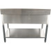 Évier Professionnel Inox 1500x700x950mm 1 bac à droite 1 tiroir Crédence | Adexa DSA150701DR