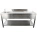 Évier professionnel avec 2 tiroirs Acier inoxydable 1 cuve Étagère inférieure gauche Crédence 1800x700x950mm | Adexa DSA180702DL