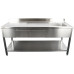 Évier professionnel avec 2 tiroirs Acier inoxydable 1 cuve Étagère inférieure droite Crédence 1800x600x950mm | Adexa DSA180602DR