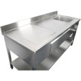 Évier professionnel avec 2 tiroirs Acier inoxydable 1 bac Droite Étagère inférieure Crédence 1800x700x950mm | Adexa DSA180702DR