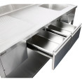 Évier professionnel avec 2 tiroirs Acier inoxydable 1 bac Droite Étagère inférieure Crédence 1800x700x950mm | Adexa DSA180702DR