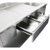Évier professionnel avec 2 tiroirs Acier inoxydable 1 cuve Étagère inférieure droite Crédence 1800x600x950mm | Adexa DSA180602DR