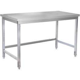Table de travail commerciale haut de gamme en acier inoxydable, sans étagère inférieure, 1400 x 600 x 900 mm | Adexa DW14060WO