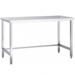 Premium Commercial Table de travail Acier inoxydable Sans étagère inférieure 1000x600x980mm | Adexa DW10060WO
