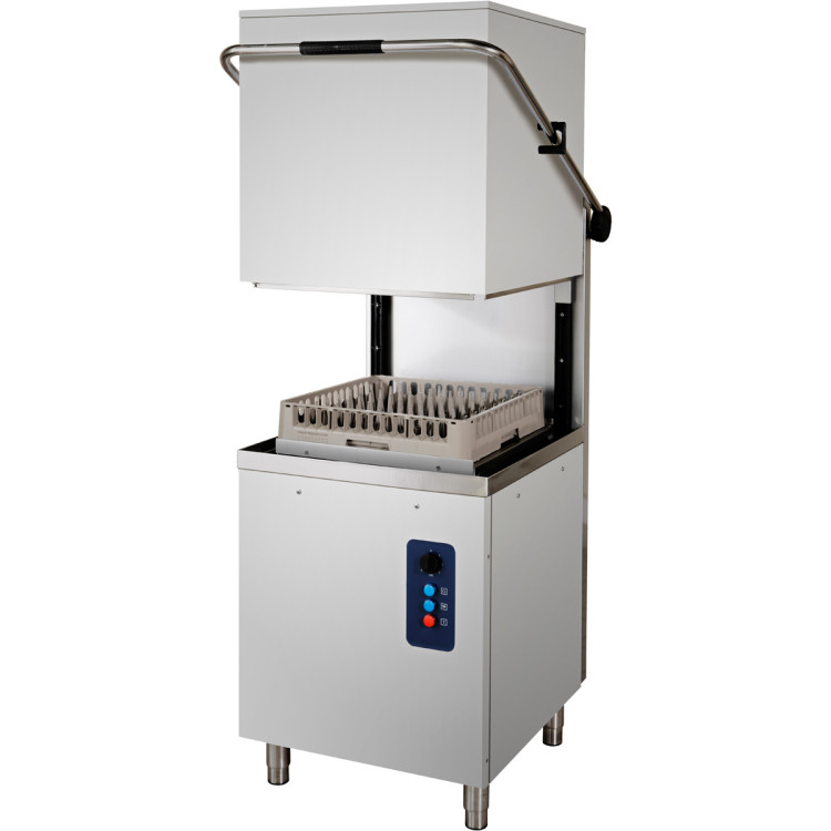 Lave-vaisselle à capot 1080 assiettes/heure Pompe de produit de rinçage Pompe de détergent 400V | Adexa DWASH100TXL