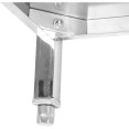 Table de travail commerciale en acier inoxydable, 3 niveaux, pieds carrés, dimensions 700 x 600 x 900 mm | Adexa DW3T7060