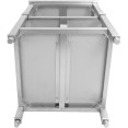 Table de travail professionnelle en acier inoxydable, 3 niveaux, crédence, pieds carrés, dimensions 800 x 600 x 900 mm | Adexa DW3T8060B