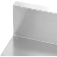 Table de travail professionnelle en acier inoxydable, 3 niveaux, crédence, pieds carrés, dimensions 800 x 600 x 900 mm | Adexa DW3T8060B