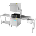 Table de chargement côté droit 1200 x 650 x 850 mm avec évier et dosseret en acier inoxydable | Adexa DWITA1265R