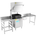 Table de chargement à l'arrière en acier inoxydable avec évier, bonde et dosseret 1400 x 650 x 850 mm | Adexa DWITC1465R
