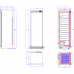 Réfrigérateur professionnel Armoire verticale 336 litres Acier inoxydable Porte simple vitrée | Adexa R400GSS