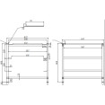 Support pour lave-vaisselle avec 2 guides de panier pour lave-vaisselle de largeur 565-590 mm et de profondeur 600-700 mm | Adexa DWS02B