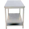Table de travail professionnelle Acier inoxydable Tablette inférieure Pieds carrés 600x700x850mm | Adexa HWT6070