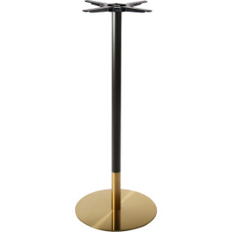 Pied de table rond en fonte noire et dorée Ø430 x 1080 mm | Adexa E012H