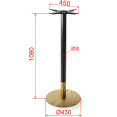 Pied de table rond en fonte noire et dorée Ø430 x 1080 mm | Adexa E012H