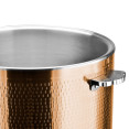 Cocotte en acier inoxydable martelé triple couche 9,6 L Φ320×H210 mm avec couvercle en verre – Finition cuivre | Adexa E0312301