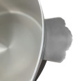 Cocotte en acier inoxydable martelé triple couche 16,8 L Φ320×H210 mm avec couvercle en verre – Noir | Adexa E0912086