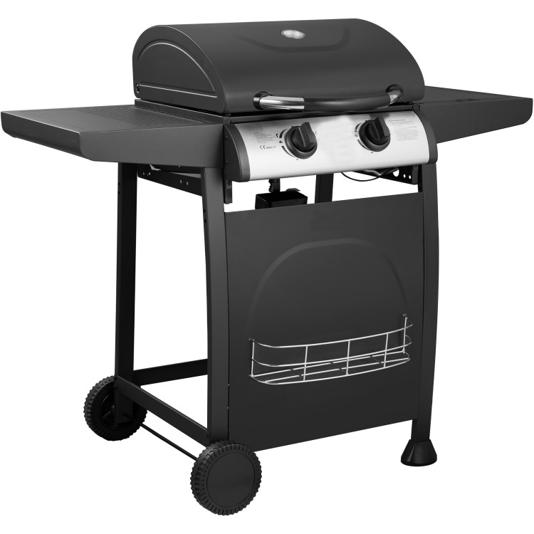 Barbecue à gaz de catégorie B avec 2 brûleurs et tablettes latérales | Adexa E10C10C32 B 