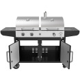 Barbecue mixte gaz et charbon de bois professionnel avec double couvercle, armoire et étagères latérales 1625×685×1230 mm | Adexa E42ZJ10S42M00T00ZT Barbecue mixte gaz et charbon de bois professionnel avec double couvercle, armoire et étagères latérales 1625×685×1230 mm | Adexa E42ZJ10S42M00T00ZT