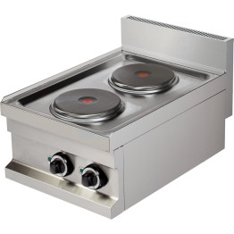 Plaque de cuisson éléctrique professionnelle 2 plaques 4.0kW | Adexa Hotmax 600 EC604