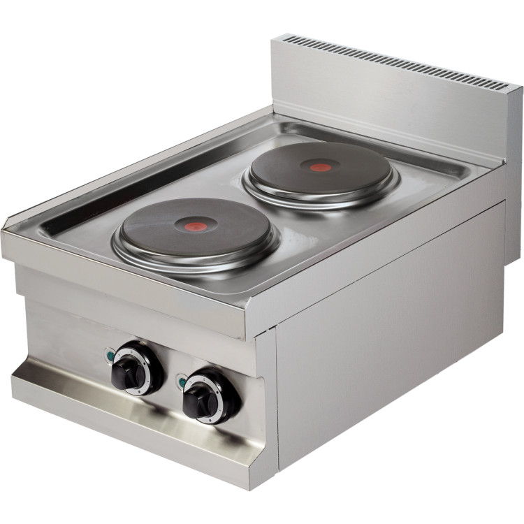 Plaque de cuisson éléctrique professionnelle 2 plaques 4.0kW | Adexa Hotmax 600 EC604