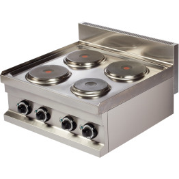 Plaque de cuisson éléctrique professionnelle 4 plaques 7.0kW | Adexa Hotmax 600 EC606