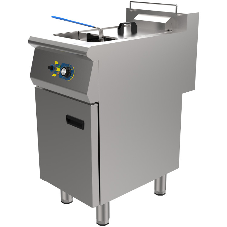 Friteuse électrique professionnelle sur pied, cuve unique 25 L, 400 × 700 × 964 mm | Adexa EF21L