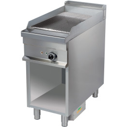 Fry top sur fond ouvert Électrique Nervuré 1 zone 6kW | Adexa Hotmax 900 EG911G