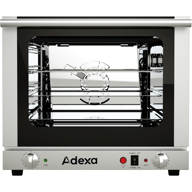 Four mixte professionnel électrique 4 plaques, commandes mécaniques, porte basculante | Adexa EK120106A