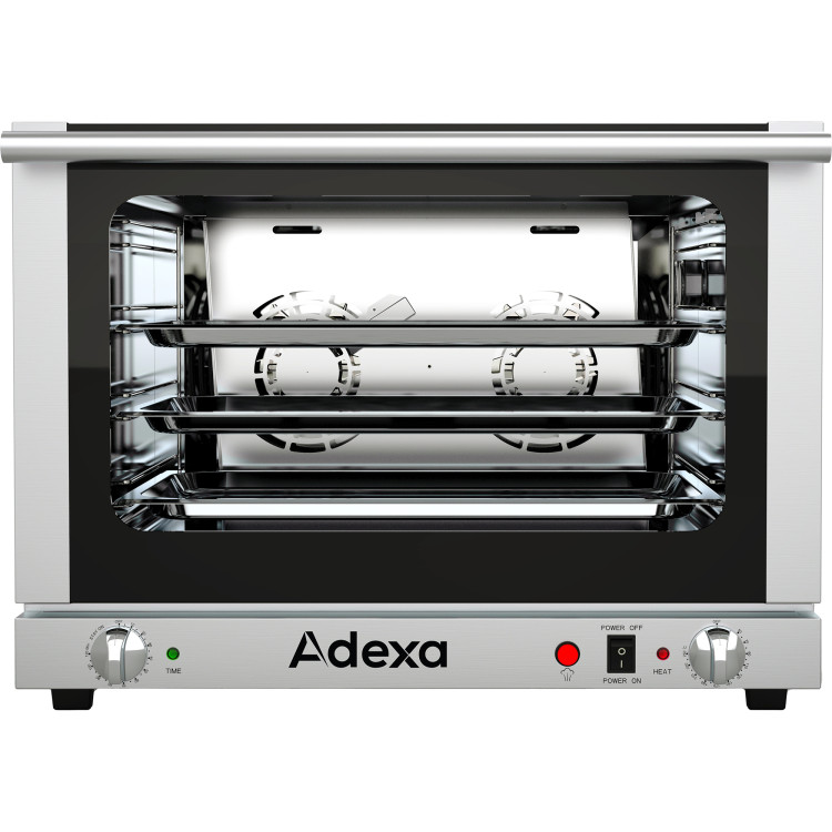Four mixte professionnel électrique 4 plaques GN 1/1 Commandes mécaniques Porte basculante | Adexa EK120107A