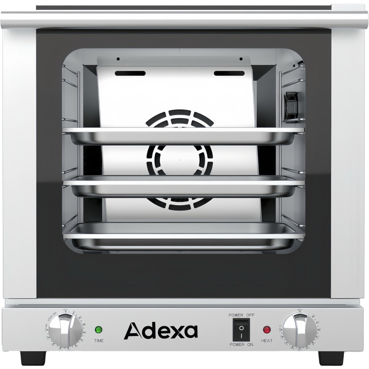 Four à convection professionnel électrique 4 x GN2/3, commandes mécaniques, porte basculante | Adexa EK120119A