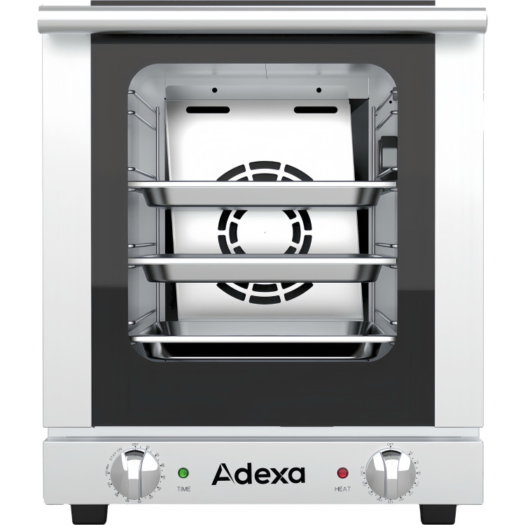 Four à convection professionnel électrique 4 x GN1/2, commandes mécaniques, porte basculante | Adexa EK120121A