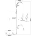 Robinet de prérinçage mural commercial de 20 cm (8 po) avec flexible, robinet de pulvérisation et bec pivotant de 30 cm (12 po) en laiton chromé | Adexa EQ2802A12 Robinet de prérinçage mural commercial de 20 cm (8 po) avec flexible, robinet de pulvérisation et bec pivotant de 30 cm (12 po) en laiton chromé | Adexa EQ2802A12