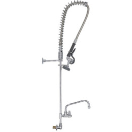 Robinet mélangeur à montage sur crédence avec colonne montante de 51 cm, flexible de 94 cm et bec pivotant de 30 cm, en laiton chromé | Adexa EQ2811A12