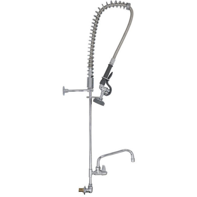 Robinet mélangeur à montage sur crédence avec colonne montante de 51 cm, flexible de 94 cm et bec pivotant de 30 cm, en laiton chromé | Adexa EQ2811A12