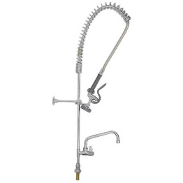 Robinet mélangeur sur pied avec colonne montante de 51 cm, flexible de 94 cm et bec pivotant de 30 cm, en laiton chromé | Adexa EQ2812A12