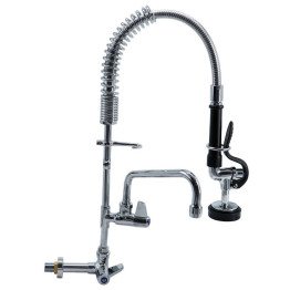 Robinet mélangeur de bureau 8 po avec colonne montante 8 po, flexible 18 po et bec pivotant 8 po, laiton chromé | Adexa EQ7810A08