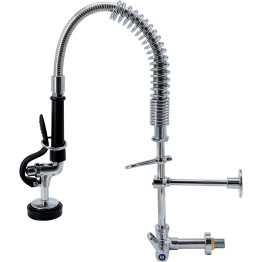 Robinet mélangeur de bureau 8 po avec colonne montante de 8 po et flexible de 18 po, laiton chromé | Adexa EQ7810A