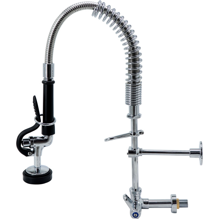 Robinet mélangeur de bureau 8 po avec colonne montante de 8 po et flexible de 18 po, laiton chromé | Adexa EQ7810A