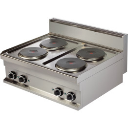 Plaque de cuisson éléctrique professionnelle 4 plaques 10,4kW | Adexa Hotmax 700 ER721S