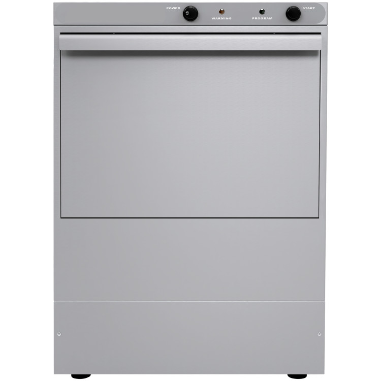 Lave-verres professionnel avec panier de 350 mm et pompe de rinçage | Adexa EVW12 - FABRIQUÉ EN EUROPE