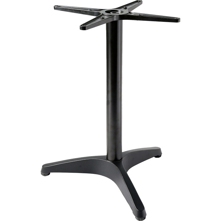 Pied de table tripode en aluminium noir 600 x 720 mm | Adexa F005