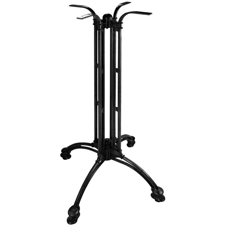 Pied de table décoratif en aluminium noir, hauteur bar 600 mm, hauteur 1080 mm | Adexa F023