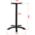 Pied de table en aluminium noir, hauteur bar 720 mm, hauteur 1080 mm | Adexa F037H
