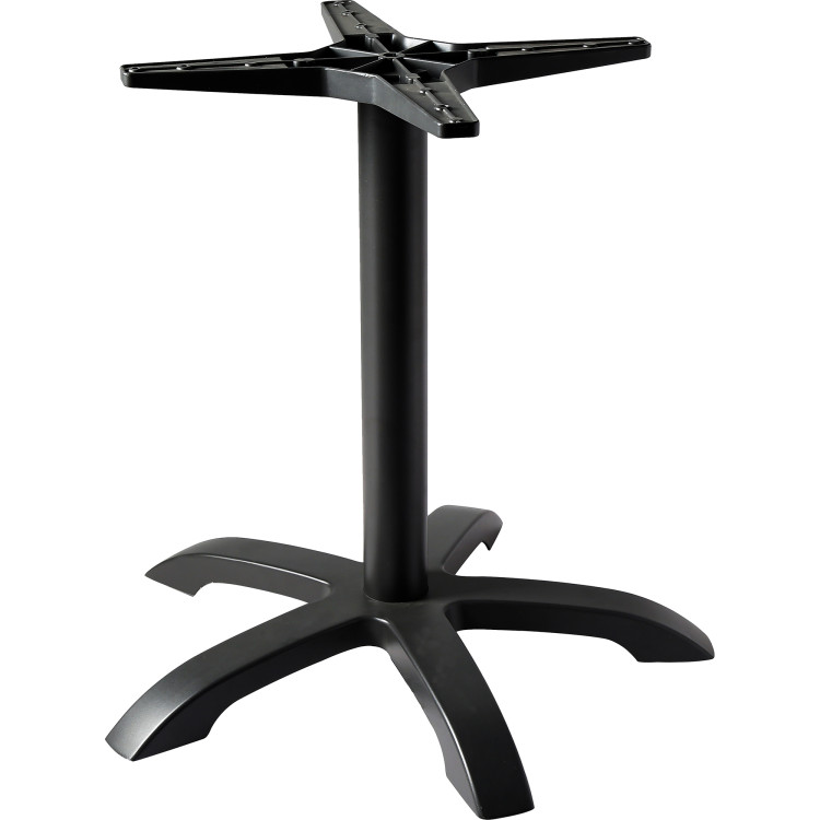 Pied de table en fonte noire à cinq branches en forme d'étoile 720 x 720 mm | Adexa F037
