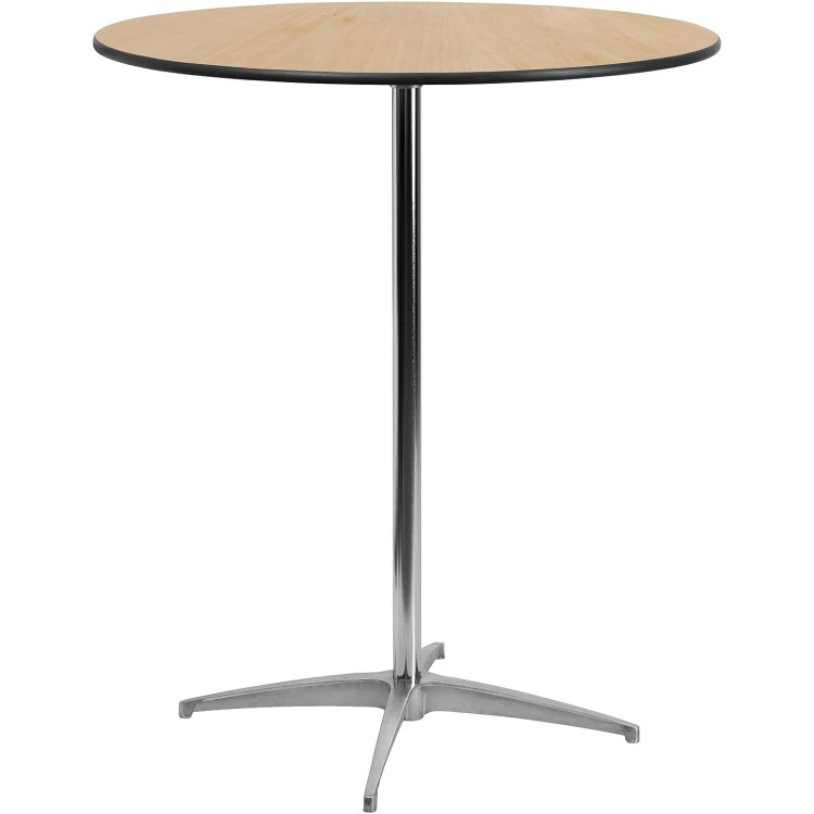 Table de bistrot et bar ronde en contreplaqué 610 mm, hauteur réglable 760/1060 mm | Adexa AOX228
