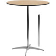 Table de bistrot et bar ronde en contreplaqué 610 mm, hauteur réglable 760/1060 mm | Adexa AOX228