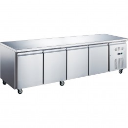 Comptoir Réfrigéré Professionnel Bas / Base Chef 4 portes 2230x700x650mm | Adexa BASE41